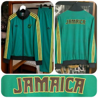 Tuta Adidas beckenbauer Jamaica Verde Giallo