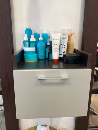 Mueble peluquería cajoneras/estantes
