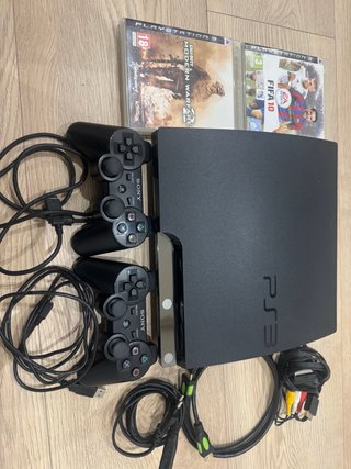 Consola PlayStation 3 Slim 120GB+2 Mandos+2 juego