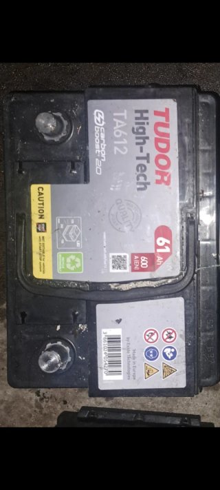 Batería Tudor TA612 High-Tech 61Ah