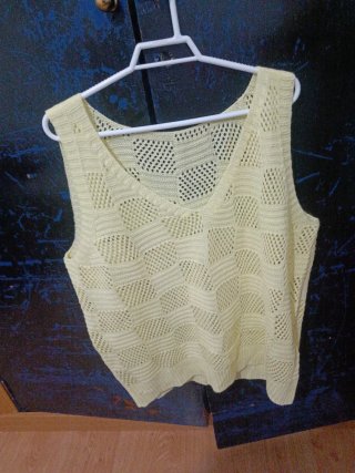 Blusa tejida sin mangas