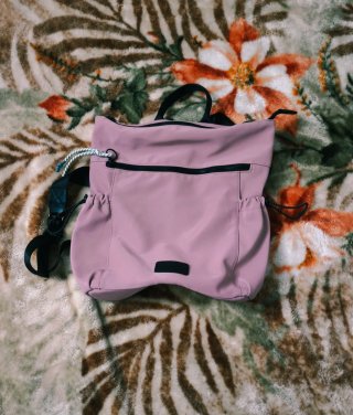 Bolso mochila rosa de mujer