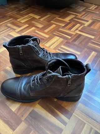 Botines Marrones Cremallera y Cordones