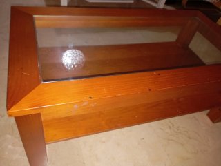 Mesa de Centro de Madera y Cristal
