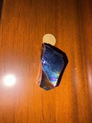 Obsidiana aura arcoíris en bruto