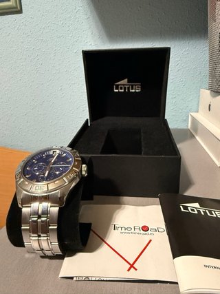 Reloj Lotus Cronógrafo Azul y Plateado