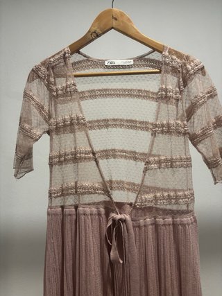Vestido Zara rosa talla S