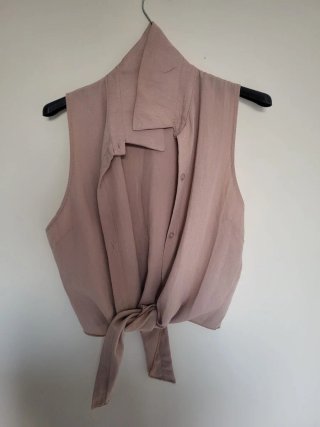 Camicia annodata color sabbia