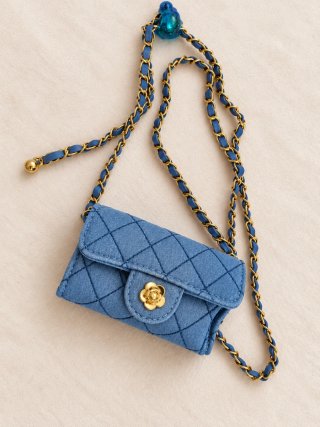 Bolso Mini Vaquero Acolchado Azul