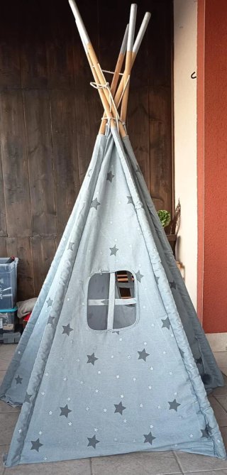 Tienda Tipi Infantil con Estampado de Estrellas