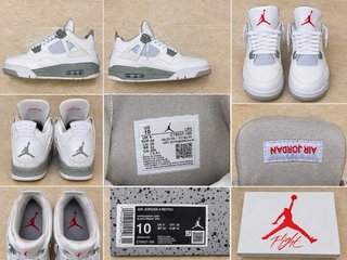 Jordan 4 Retro White oreo Talla 44