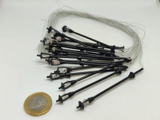 Lotto di 20 lampioni H0 (Scala 1:87) per modellini