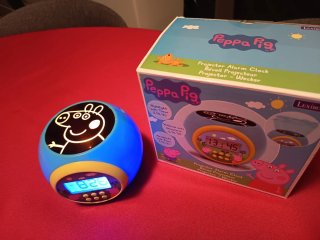 Reloj Despertador Proyector Peppa Pig Azul