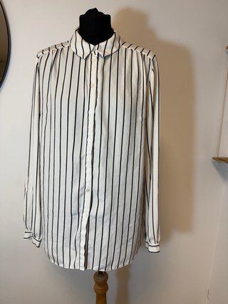 Camisa de gasa a rayas Mujer