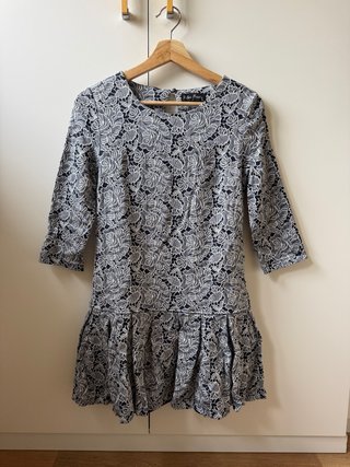 Vestido estampado floral manga larga