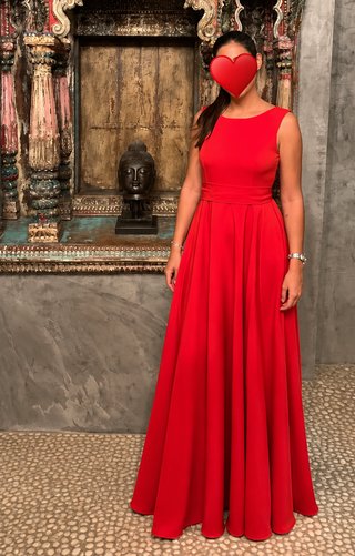 Vestido largo rojo para eventos – Talla 42