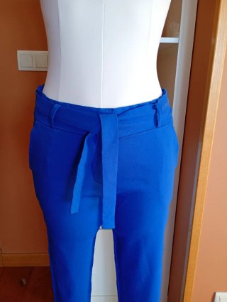 Pantalón Azul con Cintura Elástica