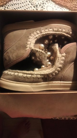 Botas Mou Eskimo Trainer Plateadas Talla 39
