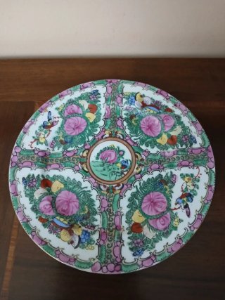 Piatto decorativo Rose Canton