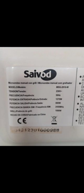 Microondas blanco