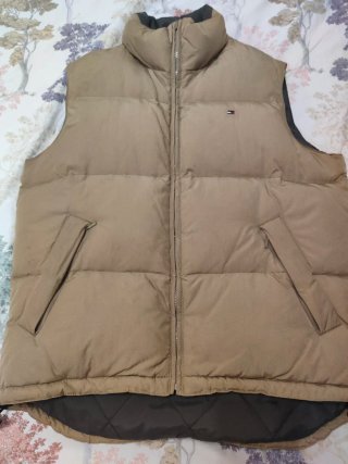 Chaleco Original Plumas Tommy Hilfiger Beige