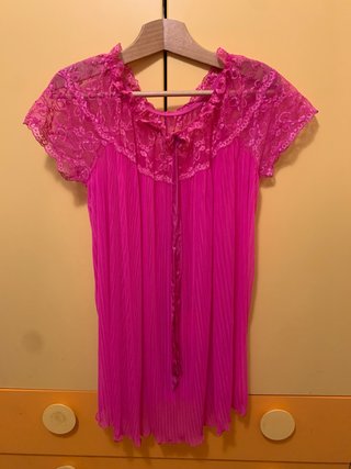 Baby doll rosa con encaje