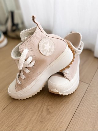 Converse Run Star Hike Talla 38 Beige/Rosa