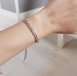 Pulsera de acero inoxidable con circonitas