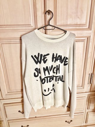 Jersey Bershka en color Blanco y Negro