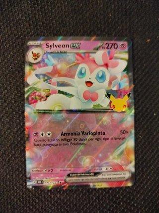 Carta Pokémon Sylveon EX 30° Anniversario