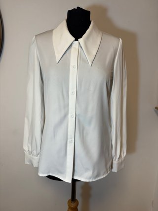 Camisa blanca mujer cuello Peter Pan