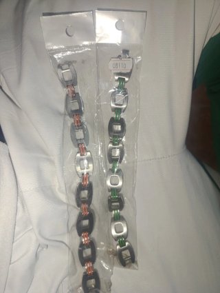 Set de 2 Pulseras de Acero Inoxidable