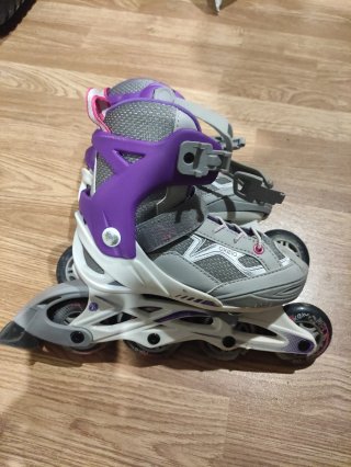 Patines en línea morados y grises Talla 29 a 32