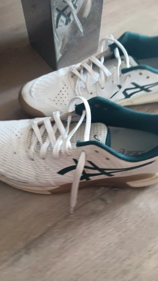 Zapatillas Padel Asics Hombre Blancas y Verdes