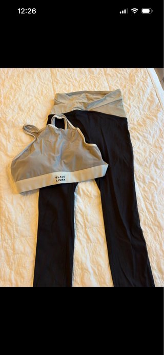 Conjunto deportivo top y leggings M y XS