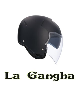 Casco Shiro SH-64 Tokio Solid Negro Mate. Con Gafa