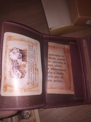 Cartera de piel Violeta