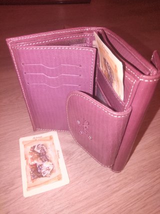 Cartera de piel Violeta
