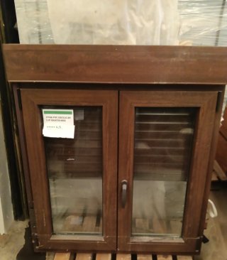 Ventana PVC Oscilobatiente Nogal 100x115