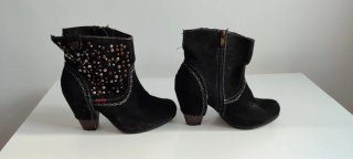 Botines negros con tachuelas