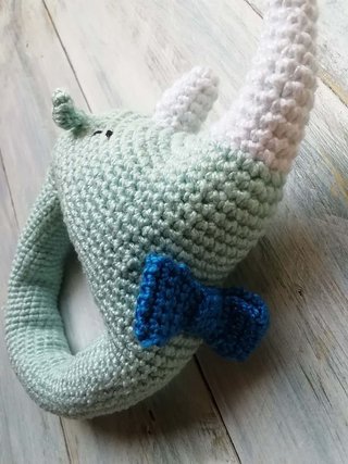 Sonajero a Crochet Rinoceronte Juguete Dentición
