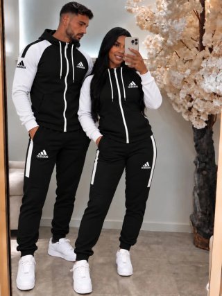 Chándal Adidas Unisex Negro y Blanco