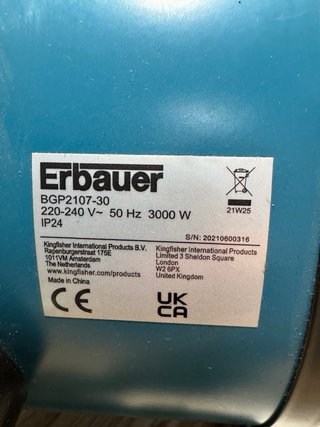 Calefactor Industrial Erbauer 3000W