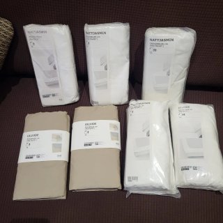 Juego de sábanas IKEA NATTJASMIN blancas