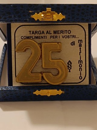 Targa 25 Anni Matrimonio