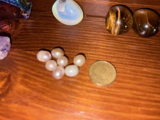 7 perlas de agua dulce rosadas