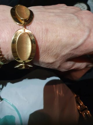 Pulsera de Oro 18k Maciza Ajustable. Cierre cadena