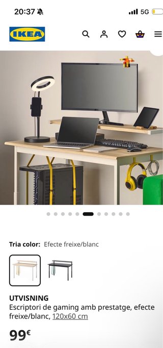 Escritorio IKEA UTVISNING 120x60 cm