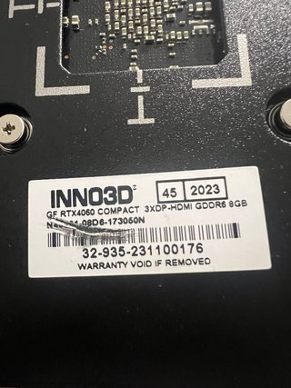 Tarjeta Gráfica RTX 4060 8GB INNO3D MINI ITX