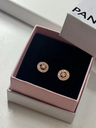 Pendientes Color Oro Rosa Circulares